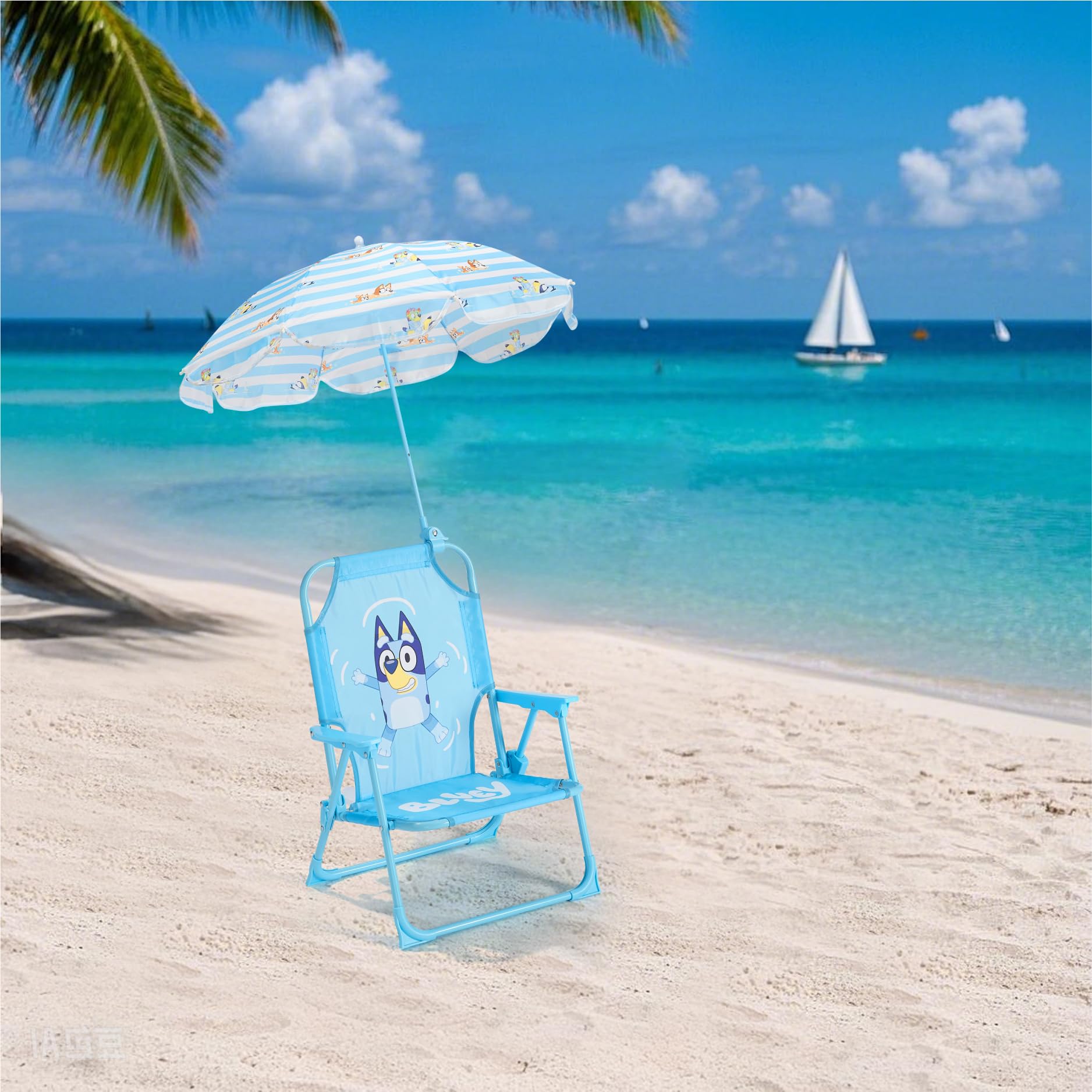 Amazon.co.jp: Idea Nuova Bluey キッズ アウトドア 折りたたみビーチ